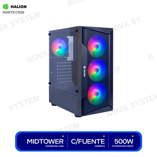 HALION CASE GAMER HALION MARTE CR28 ( CR28 ) C/ FUENTE 500W | ...