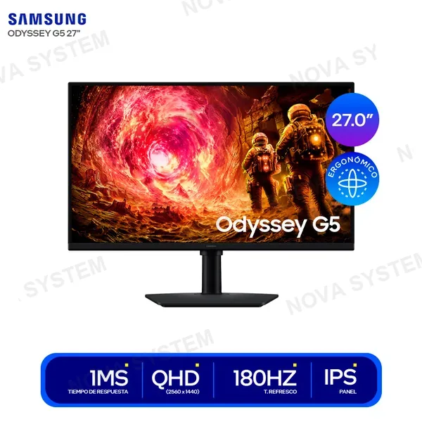 SAMSUNG MONITOR GAMING SAMSUNG 27" ODYSSEY G5 ( LS27FG500ELXPE ...