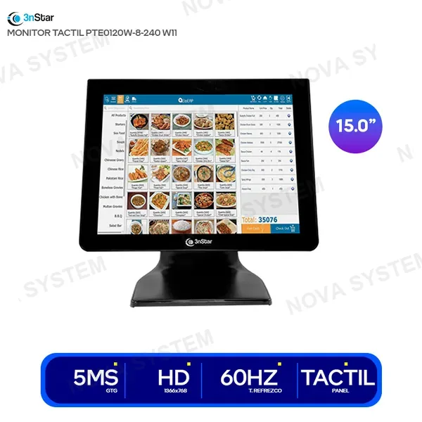 MONITOR 3NSTAR TACTIL 15’’ CAPACITIVA XGA 1024 X 76...