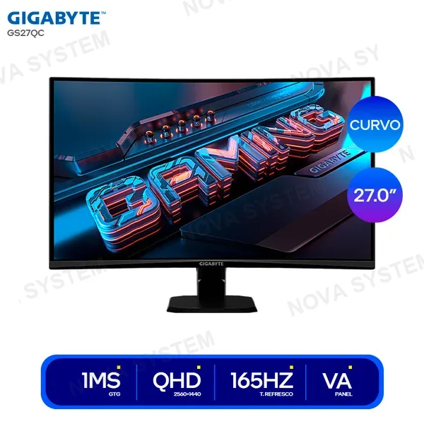 GIGABYTE MONITOR GAMING GIGABYTE GS27QC 27" VA QHD ( 20VM0-GS27Q...