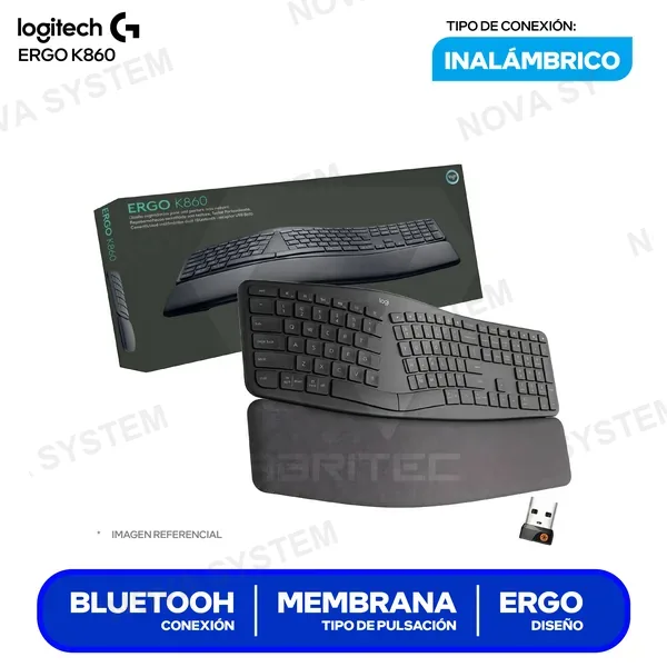 LOGITECH TECLADO LOGITECH ERGO K860 SP WIRELESS ( 920-009845 ) B...