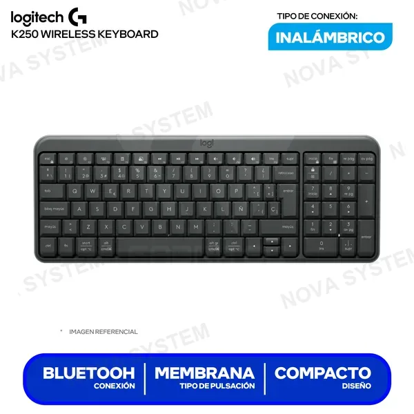 LOGITECH TECLADO LOGITECH K250 ( 920-013445 ) TECLADO INALAMBRIC...