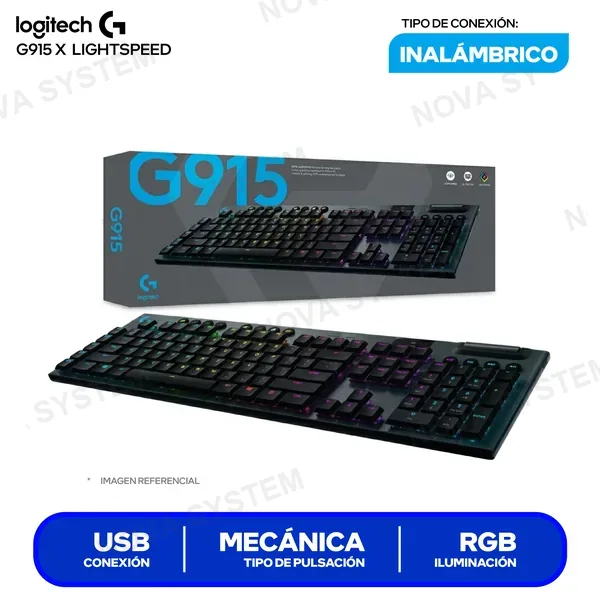 LOGITECH TECLADO MECANICO GAMER LOGITECH G915 X LIGHTSPEED ( 92...