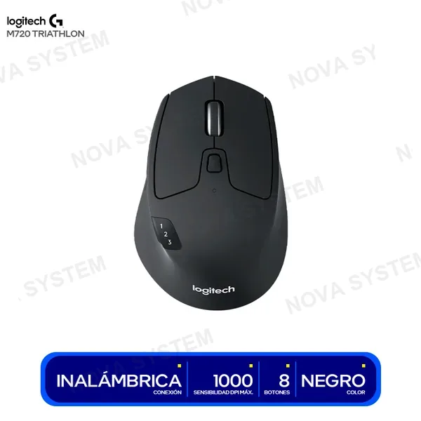 LOGITECH MOUSE LOGITECH M720 TRIATHLON ERGONOMICO BLUETOOH USB B...