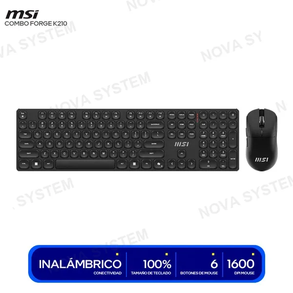 MSI COMBO MSI FORGE K210 W ( FORGE K210 W ) TECLADO + MOUSE...
