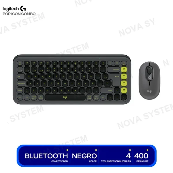 LOGITECH COMBO LOGITECH POP ICON ( 920-013052 ) NEGRO | INALAMBR...