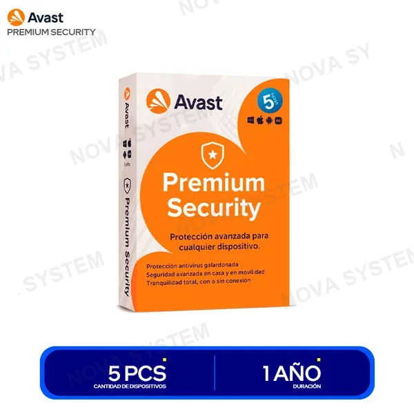 ANTIVIRUS AVAST PREMIUM SECURITY ( 7153275 ) 5 PCS | 12...