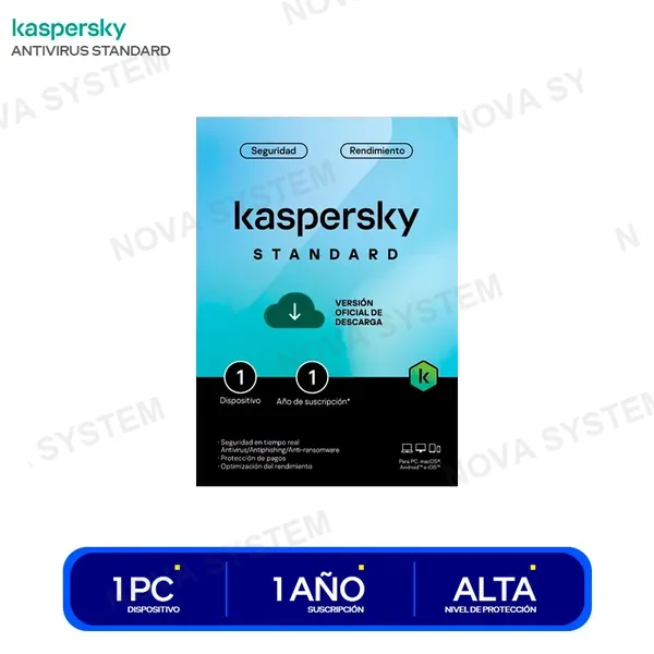 ANTIVIRUS KASPERSKY STANDAR 1 PC 12 MESES ( KL1041DD4F...