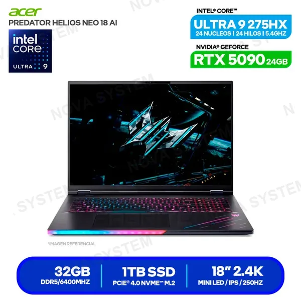 ACER LAPTOP ACER PREDATOR HELIOS NEO 18 AI PHN18-73-91S0 ( N...