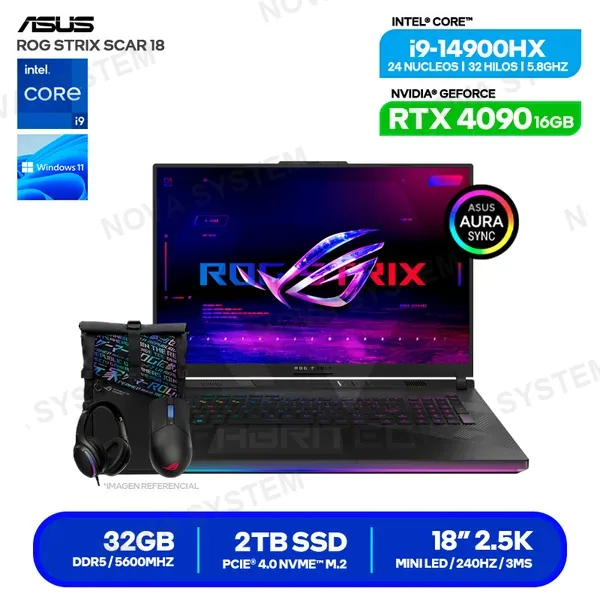 ASUS LAPTOP ASUS ROG STRIX SCAR 18 G834JYR-R6041W ( 90NR0IP2...