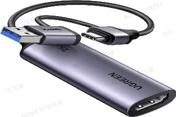 CAPTURADOR DE VIDEO 2K /30HZ HDMI ENTRADA 4K, HDMI A USB 3.0 A y dispositivo de captura USB C, 1080P 60FPS Compatible con NUEVO Windows 11/10/8.1/7, MacOS, Linux y teléfonos/tabletas.