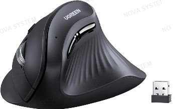 UGREEN MOUSE INALAMBRICO VERTICAL UGREEN ERGONOMICO DE 5 BOTONES. NUEVO Bluetooth 5.0+2.4G , 1000/1600/2000/4000 DPI,Ángulo vertical de 57°, compatible con window , mac os ., 99% silencioso.
