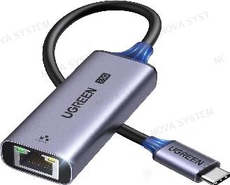 UGREEN ADAPTADOR TIPO C GEN 3.1 A RED DE 2.5 GB DOBLE BANDA UGREEN /ALUMINIO. velocidad de Internet de hasta 2.5 GB, chip RTL8156BG transmisión fluida 4K/8K, juegos OFERTA inmersivos. Para computadora portát