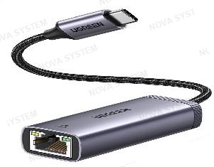 UGREEN ADAPATADOR USB C A RED GIGABIT UGREEN ALUMINIO. Compatible con windows, mac os ,Linux y sistemas android.