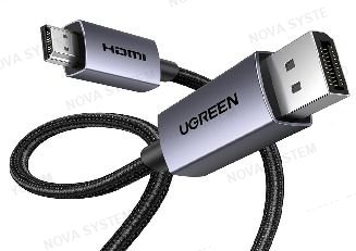 UGREEN CABLE DISPLAY PORT A HDMI 4K de 1080P a 120Hz, DP activo 1.2 a HDMI 1.4 UGREEN Cable de 2 metros