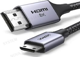 UGREEN CABLE MINI HDMI A HDMI UGREEN 8K A 60Hz, 4K A 240Hz Bidireccional, compatible con versiones anteriores ,caja de aluminio y cable de nilon trenzado,Le permite disfrutar de video o imagen de alta defini