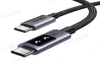 UGREEN metros CABLE UNO UGREEN USB C A USB C DE 100 WATTS. con pantalla LED,de nuevo aluminio y cable trenzado de nilon, Carga rapida , transferencia de datos de 480 mbps. Cable de 1 metro