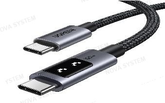 UGREEN CABLE UNO UGREEN USB C A USB C DE 100 WATTS. con pantalla LED,de aluminio y cable trenzado de nilon, Carga rapida , transferencia de datos de 480 mbps. Cable de 2 metros