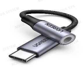 UGREEN ADAPTADOR DE AUDIO USB C A JACK Aux Jack Dongle 24bit/96kHz UGREEN De aluminio y cable nilon trenzado