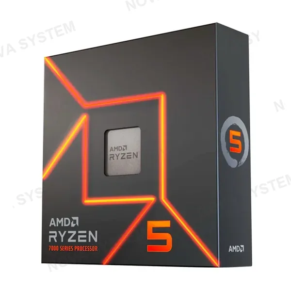 AMD Procesador Amd Ryzen 5 7600x 4.7ghz Hasta 5.3ghz 32mb (100 -100000593wof) Am5, 6 Nucleos, S/cooler