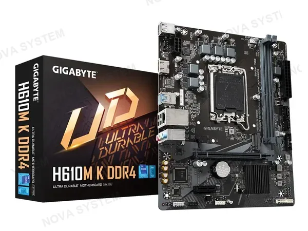 Gigabyte Placa Madre Gigabyte H610m K Ddr4 (h610m K Ddr4) Socket Lga 1700, Ram Dddr4 Buss 3200mhz, 14va, 13va, 12va Gen