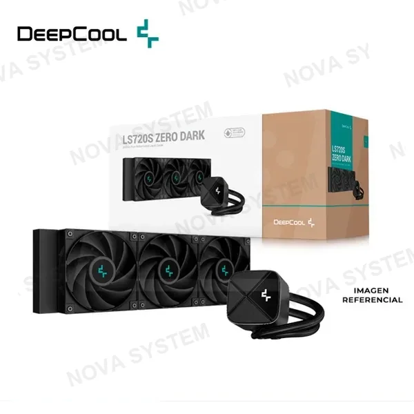 Deepcool SISTEMA DE ENFRIAMIENTO LIQUIDO DEEPCOOL LS720S ZERO DARK (R-LS720-BKNNMM-G-1) 3 VENTILADORES, 360MM