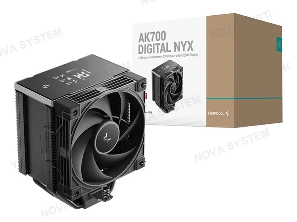 Deepcool COOLER PARA PROCESADOR DEEPCOOL AK700 DIGITAL NYX (R-AK700-BKNNMN-GJD-1) 1 VENTILADOR, ALUMINIO