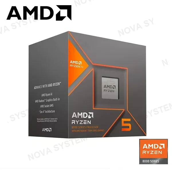 AMD PROCESADOR AMD RYZEN 5 8600G 4.30GHZ HASTA 5.00GHZ 16MB 6 CORE AM5 (PN:100-100001237BOX)