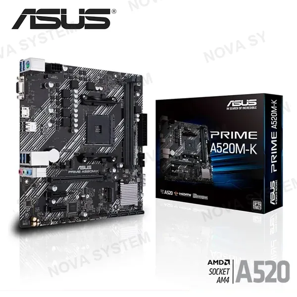 AMD PLACA ASUS PRIME A520M-K M.ATX DDR4 AMD AM4 (PN:90MB1500'M0EAY0)