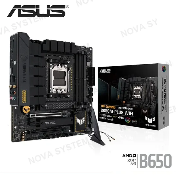 AMD PLACA ASUS TUF GAMING B650M-PLUS WIFI M.ATX DDR5 AMD AM5 (PN:90MB1BF0'M0AAY0)