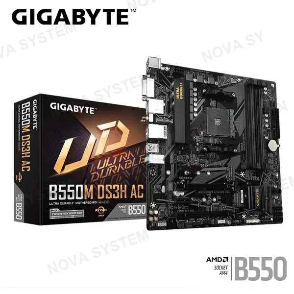 AMD PLACA GIGABYTE B550M-DS3H-AC M.ATX DDR4 AMD AM4