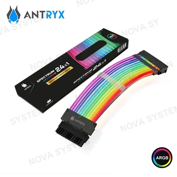 Antryx CABLE EXTENSOR ANTRYX SPECTRUM BLACK ARGB 24x1 DIMENSIONES 245mmx59mmx15mm (PN:ACE-24X1AR)