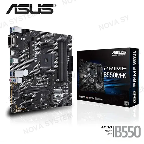 AMD PLACA ASUS PRIME B550M-K M.ATX DDR4 AMD AM4 (PN:90MB14V0-M0EAY0)