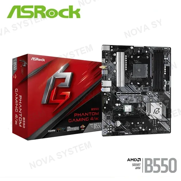 AMD PLACA ASROCK B550 PHANTOM GAMING 4/AC ATX DDR4 AMD AM4
