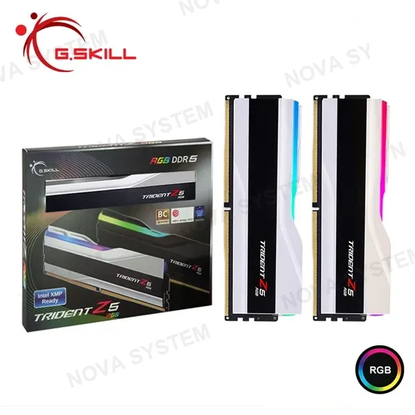 Intel MEMORIA 32GB (16GBx2) DDR5 G.SKILL TRIDENT Z5 SILVER RGB INTEL XMP BUS 6400MHZ (PN:F5-6400J3239G16GX2-TZ5RS)