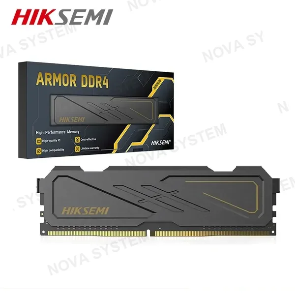 Hiksemi MEMORIA 8GB DDR4 HIKSEMI ARMOR BLACK BUS 3200MHz (PN:HSC408U32D2-8G)