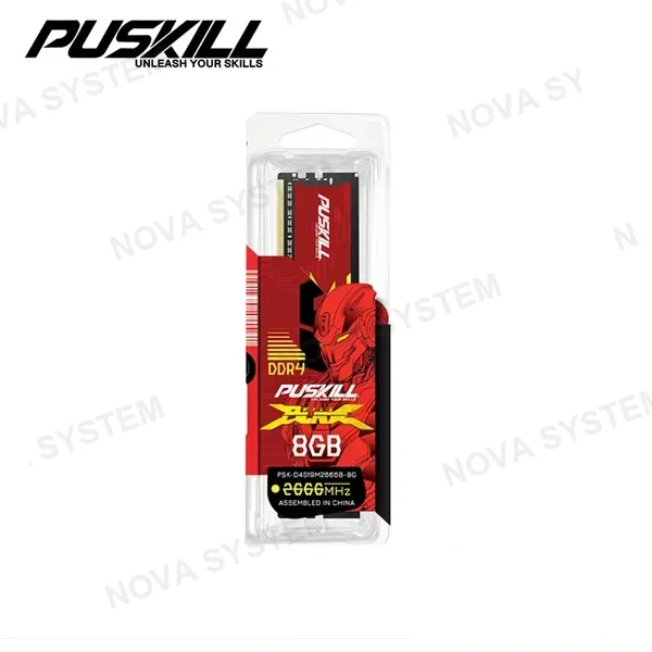 Puskill MEMORIA 8GB DDR4 PUSKILL KILLBLADE BUS 2666MHZ (PN:PSK-D4S19M2666B-8G)