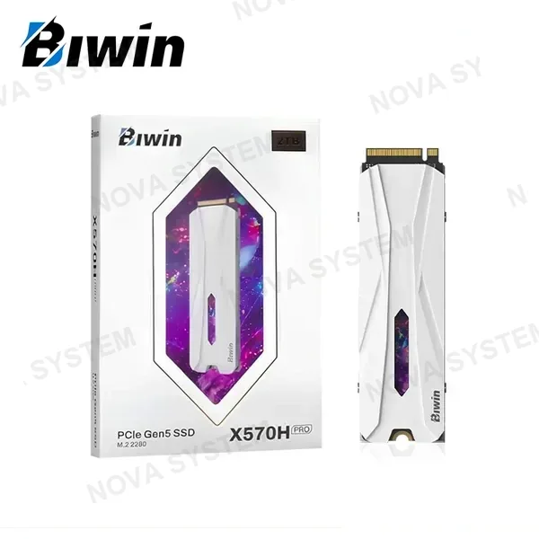 Biwin SSD 2TB BIWIN OPAL X570H PRO WHITE NVMe M.2 2280 Pcie GEN 5.0x4 (PN:BX570DH02TB-RGX)