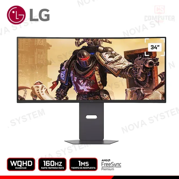 LG MONITOR LG 34G600A-B ULTRAGEAR CURVO G6 34" WQHD 3440x1440/160HZ/1MS/FREESYNC PREMIUM (PN:34G600A-B)