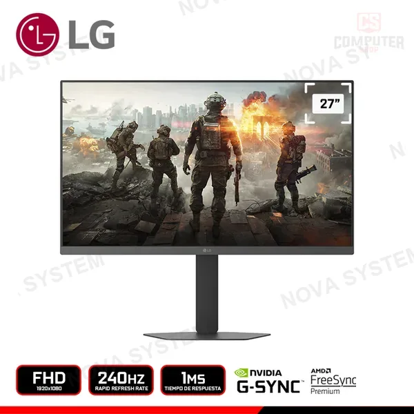 AMD MONITOR LG 27G440A-B ULTRAGEAR 27" FHD 1920x1080/240HZ/1MS/AMD FREESYNC PREMIUM/COMPATIBLE NVIDIA G-SYNC (PN:27G440A-BB.AWFEMKN)