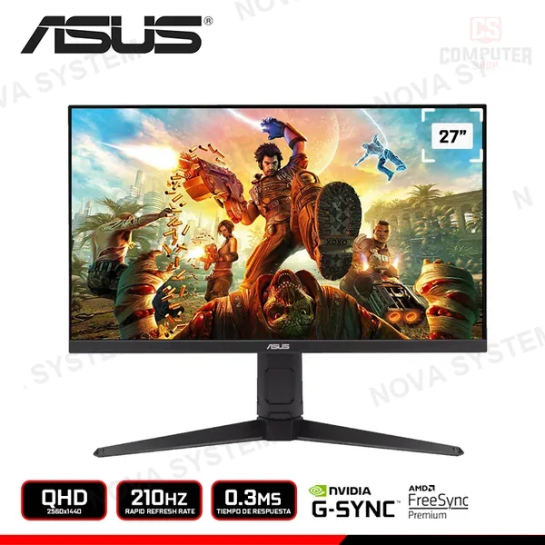 Asus MONITOR ASUS TUF GAMING VG27AQL5A 27" QHD 2560x1440/210HZ/0.3MS/FREESYNC PREMIUM/COMPATIBLE NVIDIA G-SYNC (PN:90LM0BM0-B013I1)
