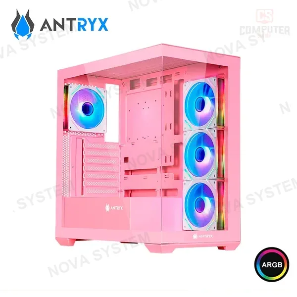 Antryx CASE ANTRYX FX-750 PINK ARGB SIN FUENTE VIDRIO TEMPLADO MID TOWER