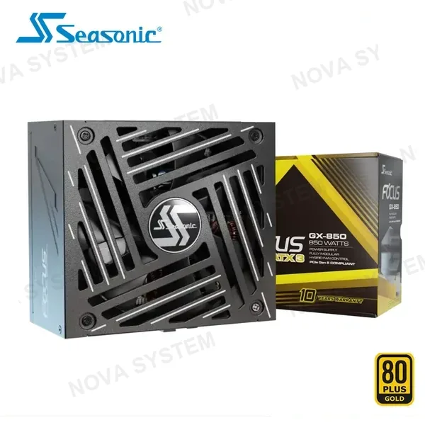 Seasonic FUENTE DE PODER SEASONIC FOCUS GX-850 BLACK 850W 80 PLUS GOLD FULL MODULAR (PN:SRP-FGX851-A5A32SF)
