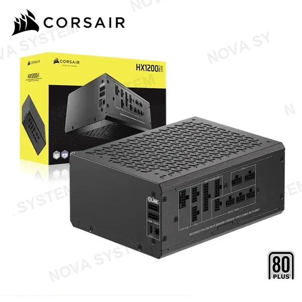 Corsair FUENTE DE PODER CORSAIR HX1200i SHIFT 1200W 80 PLUS PLATINUM FULL MODULAR (PN:CP-9020267-WW)