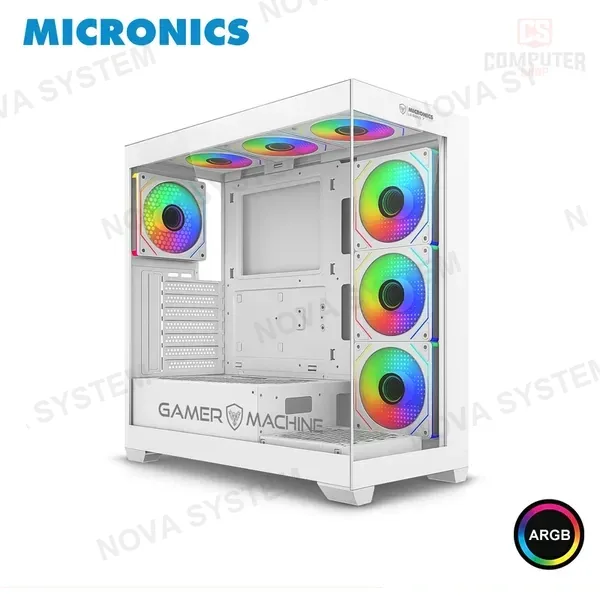 Micronics CASE MICRONICS LEGEND 7 MIC GC806W WHITE ARGB SIN FUENTE VIDRIO TEMPLADO MID TOWER