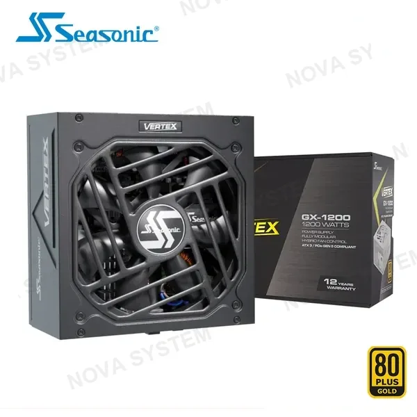 Seasonic FUENTE DE PODER SEASONIC VERTEX GX-1200 BLACK 1200W 80 PLUS GOLD FULL MODULAR (PN:12122GXAFS)