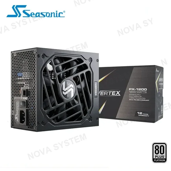 Seasonic FUENTE DE PODER SEASONIC VERTEX PX-1200 BLACK 1200W 80 PLUS PLATINUM FULL MODULAR (PN:1222PXAFS)