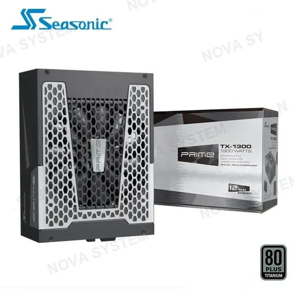 Seasonic FUENTE DE PODER SEASONIC PRIME TX-1300 BLACK 1300W 80 PLUS TITANUM FULL MODULAR (PN:SSR-1300TR2)