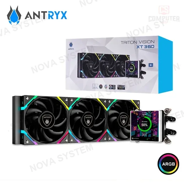 Intel ANTRYX TRITON VISION XT360 ARGB BLACK COOLER CPU REFRIGERACION LIQUIDA COMPATIBLE AMD/INTEL (PN:AWC-TVXT360K)