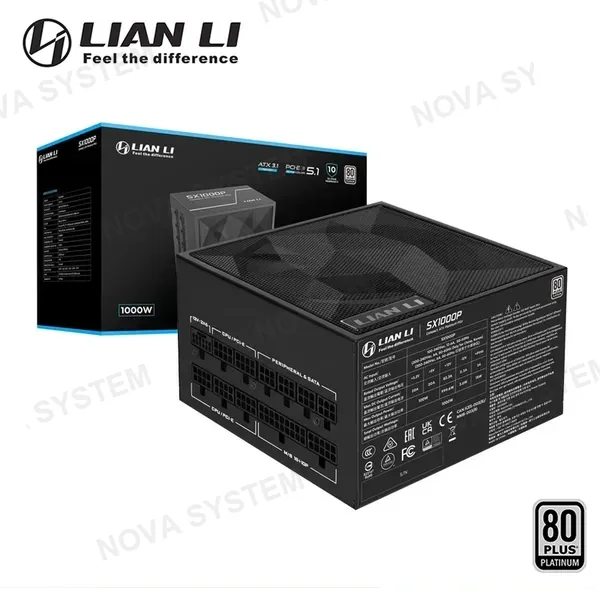 Lian Li FUENTE DE PODER LIAN LI SX 1000 BLACK 1000W 80 PLUS PLATINUM FULL MODULAR (PN:SX1000P.B0)